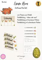 Vorschau - Arbeitsblätter - Escape Room - Perfekt (Deutsch/ Klasse 4) - Deckblatt