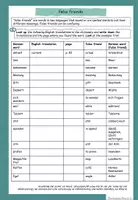 Vorschau - Arbeitsblätter - Wörterbuch-Arbeit: false friends - Seite 1