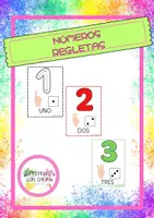 Vista previa - Hojas de trabajo - NÚMEROS REGLETAS LIBRO Y DECORACIÓN - Portada
