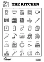 Vista previa - Tarjetas / Manipulativos - THE KITCHEN – Visual Dictionary (30 Words) - página 2