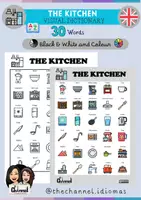 Aperçu - Affichage - THE KITCHEN – Visual Dictionary (30 Words) - Page de couverture