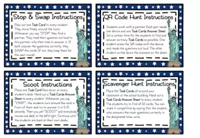 Vorschau - Spiele - USA Task Cards mit QR Codes und Einsatzideen - Seite 2