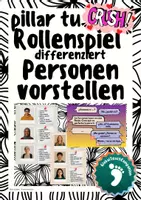 Vorschau - Präsentationen/Tafelbilder - pillar tu crush - Rollenkarten Spanisch - jemanden vorstellen - Deckblatt