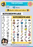 Aperçu - Affichage - KITCHENWARE – Visual Dictionary (40 Words) - Page de couverture