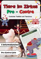 Vorschau - Arbeitsblätter - Tiere im Zirkus Pro- Contra Disskusion - Deckblatt
