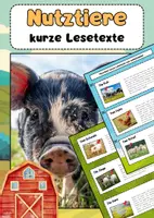 Vorschau - Mal- und Bastelvorlagen - Nutztiere Lesetexte zum Ausschneiden - Deckblatt