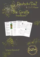 Vorschau - Arbeitsblätter - Lesetexte und Arbeitsblätter Giraffe - Deckblatt
