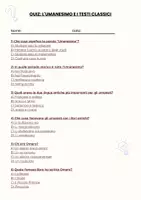 anteprima - Quiz - L´Umanesimo e i testi classici - Quiz - Pagina 1