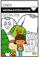 Vorschau - Arbeitsblätter - Einen Weihnachtspullover gestalten - Vertretungsstunde - Deckblatt