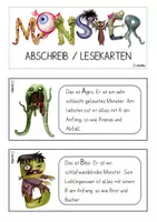 Vorschau - Aufgabenkarten - Monster Abschreib Lesekarten - Seite 2