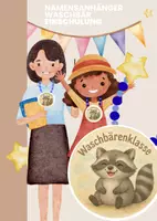 Vorschau - Bildkarten - Waschbärenklasse Anhänger Zuordnung - Deckblatt