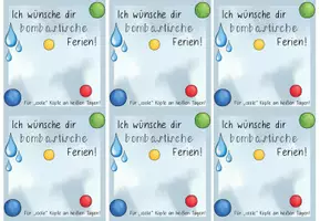 Vorschau - Anderer Materialtyp - Abschiedsgeschenk/ Feriengruß Wasserbomben - Seite 1