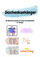 Vorschau - Anderer Materialtyp - Geschenkanhänger mit Wünschen in den Farben von Schokolinsen - Deckblatt