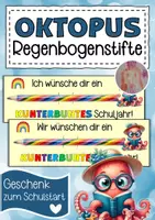 Vorschau - Anderer Materialtyp - Oktopusklasse Willkommensgeschenk Regenbogenstift - Deckblatt