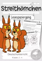 Vorschau - Arbeitsblätter - Lesespaziergang nach "Die Streithörnchen" | Streiten und vertragen - Deckblatt