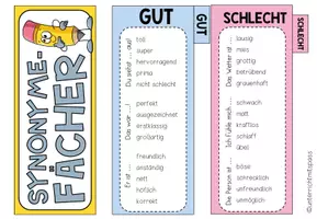Vorschau - Merkblätter - Synonyme-Fächer (für den Deutschunterricht) - Seite 1