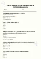 anteprima - Quiz - Quiz: Scambiare i fattori per dimostrare la proprietà commutativa - Pagina 1
