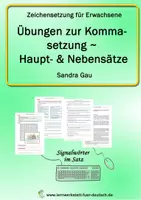 Vorschau - Unterrichtsreihen - Übungen zur Kommasetzung - Haupt- & Nebensätze - Deckblatt