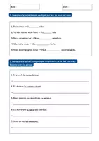 Vorschau - Arbeitsblätter - Poser des questions & utiliser les pronoms objets - Fragenstellen und Pronomen im Französischen - Seite 1