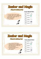 Vorschau - Arbeitsblätter - Abschreibkartei "Zauberei", mit 6 Texten und Checkliste - Seite 2