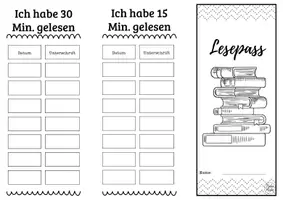 Vorschau - Anderer Materialtyp - Lesepass für die Grundschule - Deckblatt