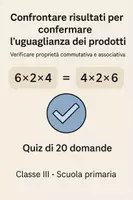 anteprima - Quiz - Quiz: Confrontare risultati per confermare l’uguaglianza dei prodotti - Pagina di copertina