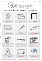 Vorschau - Arbeitsblätter - Buchstabe Qu qu / Buchstabeneinführung - Seite 1