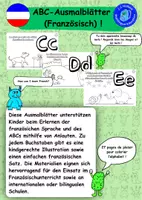 Vorschau - Mal- und Bastelvorlagen - ABC-Ausmalblätter (Französisch) ! - Deckblatt