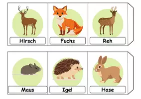 Vorschau - Spiele - Leporello/Faltbuch Thema Tiere im Wald (Klasse 1 und 2) - Seite 1