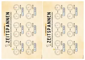 Vorschau - Aufgabenkarten - Freiarbeitskartei Zeit& Zeitspannen Kl. 1-3 - Seite 2