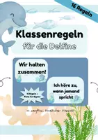 Vorschau - Bildkarten - Klassenregeln für deine Delfinklasse - Deckblatt