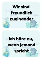 Vorschau - Bildkarten - Klassenregeln für deine Delfinklasse - Seite 2