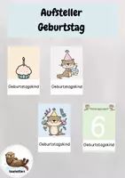 Vorschau - Anderer Materialtyp - Aufsteller für den Geburtstag (Otterklasse) - Deckblatt