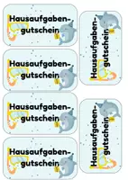 Vorschau - Bildkarten - Hausaufgabengutscheine in 2 Größen für deine Delfinklasse - Seite 2