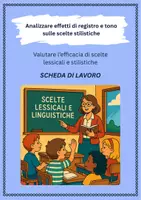 anteprima - Esercizi - Analizzare effetti di registro e tono sulle scelte stilistiche: valutare l'efficacia di scelte lessicali e stilistiche - Pagina di copertina