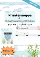Vorschau - Bildkarten - Krankenpost Krankenmappe für deine Delfinklasse - Deckblatt