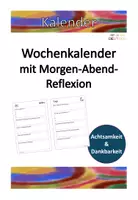 Vorschau - Lehrpläne/Lehrermaterial - Wochenplan: Morgen-Abend-Reflexion für Achtsamkeit & Dankbarkeit - Deckblatt