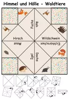 Vorschau - Spiele - Himmel und Hölle Tiere im Wald - DaZ/DaF, Deutsch (flaten/basteln) - Seite 1