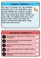 Vorschau - Spiele - Wendekarten/Lesekarten Tiere im Wald - DaZ/DaF, Deutsch - Seite 1