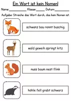 Vorschau - Lehrpläne/Lehrermaterial - Tiere im Wald: Nomen, Verben, Adjektive - 13 Arbeitsblätter zu Wortarten - Seite 3