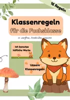 Vorschau - Bildkarten - Regeln für deine Fuchsklasse zur Einschulung - Deckblatt