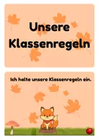 Vorschau - Bildkarten - Regeln für deine Fuchsklasse zur Einschulung - Seite 1