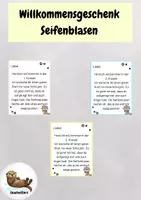 Vorschau - Anderer Materialtyp - Willkommensgeschenk für Seifenblasen (1. Schultag) - Deckblatt