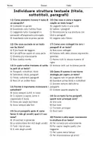 anteprima - Quiz - Quiz di comprensione del testo - Struttura testuale - Pagina 2