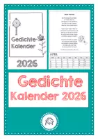 Vorschau - Stundenentwürfe - Gedichte- Kalender 2026. Gedichte im Unterricht - Deckblatt