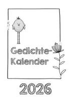 Vorschau - Stundenentwürfe - Gedichte- Kalender 2026. Gedichte im Unterricht - Seite 1