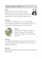 Vorschau - Unterrichtsreihen - Leseblätter und Arbeitsblätter Panda - Seite 1