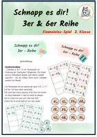 Vorschau - Spiele - Einmaleinsspiel - Schnapp es dir! 3er & 6er Reihe - Deckblatt