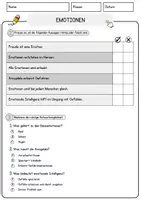 Vorschau - Arbeitsblätter - Emotionen Arbeitsblätter mit Fragen + Lösungen Psychologie AB - Seite 2