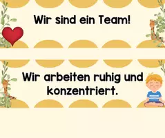 Vorschau - Bildkarten - Klassenregeln für die Giraffenklasse - Seite 2